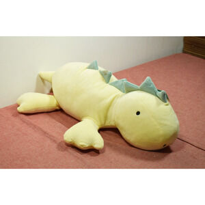 Pillowfort Dinosaur Weighted Plush Kids' Throw Pillow Yellow (Dirt Marks)